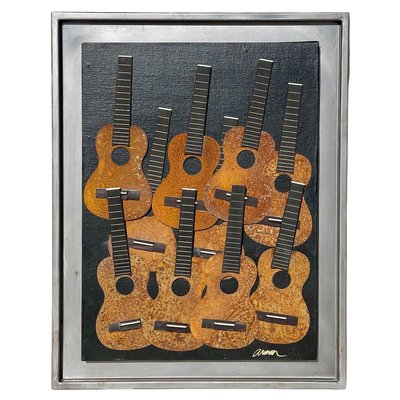 Arman, Guitars, Metal & Wood on Canvas-NEV-2028812