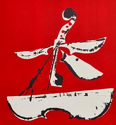 Arman, Red and Blue Violin, Original Lithograph-KHH-1350197