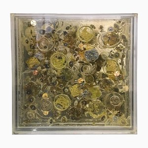 Arman, Time 2, Mécanismes de Montres, Accumulation de Rouages, Bronze & Acrylic Glass-RDZ-1366728