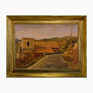 Armando Romano, Countryside Landscape, Oil on Canvas, Framed-VHF-1150566