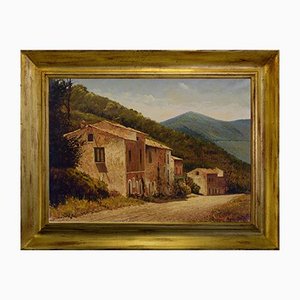 Armando Romano, Countryside Landscape, Oil on Canvas, Framed-VHF-1150565