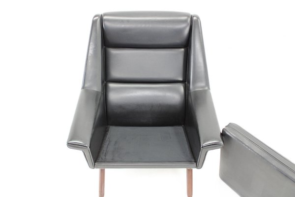 Armchair 4410 in Leatherette attributed to Folke Ohlsson, Denmark, 1970s-TZ-1807362