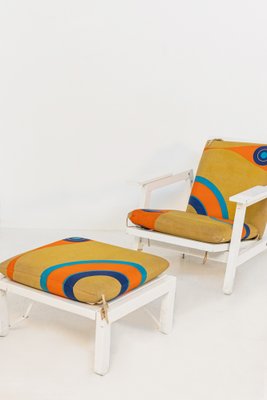 Armchair and Footstool by Martin Eisler & Carlo Hauner for Reguitti, Florida, 1968s, Set of 2-RCE-1384190