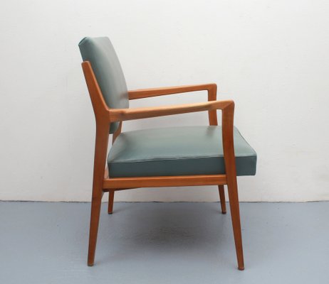 Armchair in Cherry & Leatherette, 1950s-PF-1768506