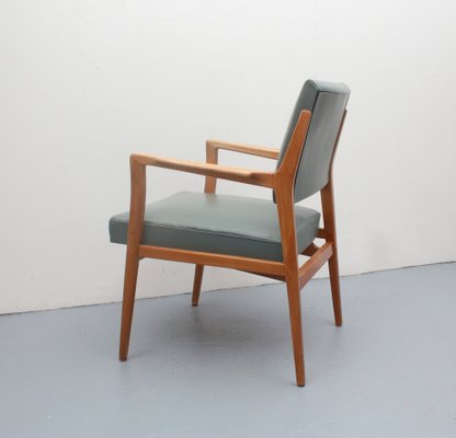 Armchair in Cherry & Leatherette, 1950s-PF-1768506