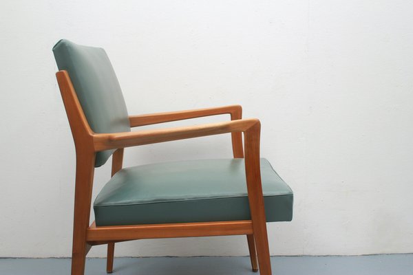 Armchair in Cherry & Leatherette, 1950s-PF-1768506