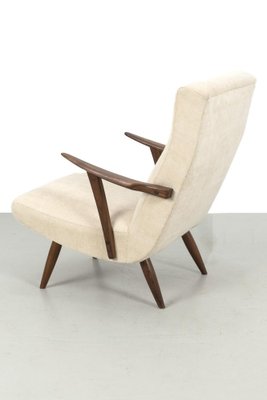 Armchair in Cream Fabric, 1950s-OKG-1788131