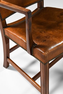 Armchair in Cuban Mahogany and Niger Leather attributed to Kaare Klint, 1930s-SC-2022143