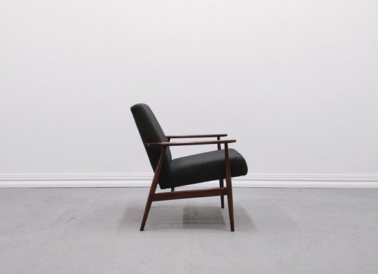 Armchair in Dark Grey Tweed by Henryk Lis, 1967-MTQ-1816890