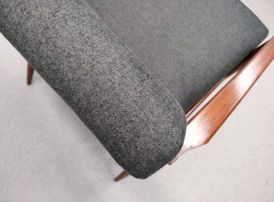 Armchair in Dark Grey Tweed by Henryk Lis, 1967-MTQ-1816890