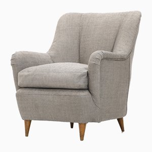 Armchair in Gray Fabric, 1950s-EZ-987923