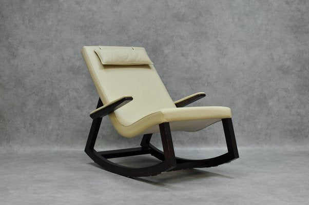 Armchair in Leather and Wood-HDZ-1781219