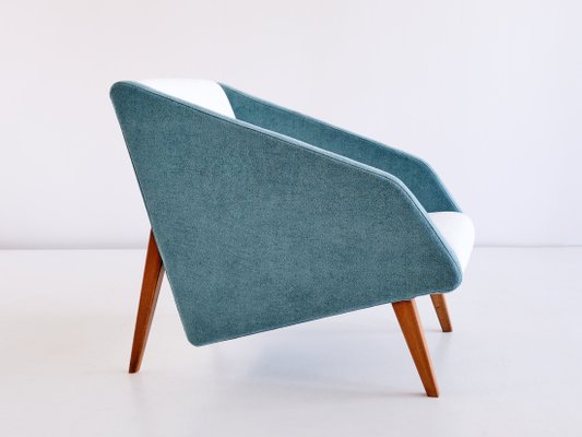 Armchair in Lelièvre Fabric and Beech Attributed to Gio Ponti, Italy, Late 1950s-FMT-960728