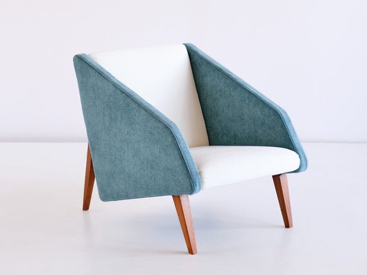 Armchair in Lelièvre Fabric and Beech Attributed to Gio Ponti, Italy, Late 1950s-FMT-960728