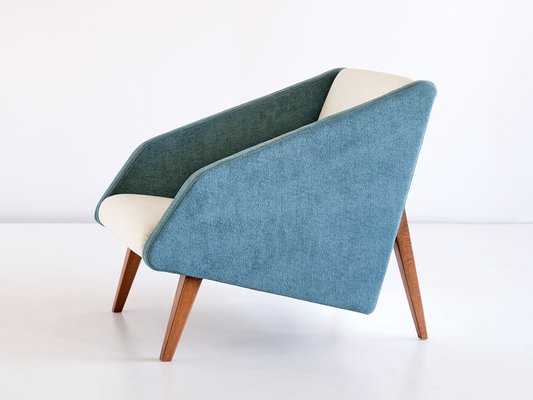 Armchair in Lelièvre Fabric and Beech Attributed to Gio Ponti, Italy, Late 1950s-FMT-960728