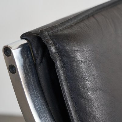 Armchair in Steel and Leather attributed to Rudolf Bernd for Walter Knoll, 1970s-LPQ-1799943