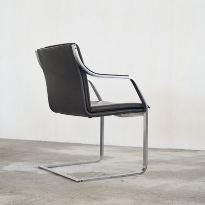 Armchair in Steel and Leather attributed to Rudolf Bernd for Walter Knoll, 1970s-LPQ-1799943