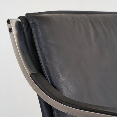 Armchair in Steel and Leather attributed to Rudolf Bernd for Walter Knoll, 1970s-LPQ-1799943