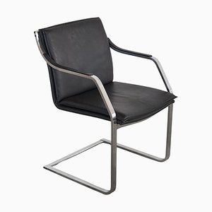 Armchair in Steel and Leather attributed to Rudolf Bernd for Walter Knoll, 1970s-LPQ-1799943