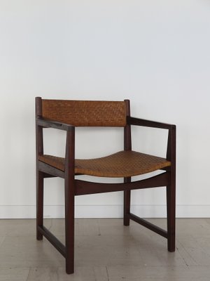 Armchair in Wood & Rattan Hvidt & Orla Mølgaard, Denmark, 1960s-CC-1661612