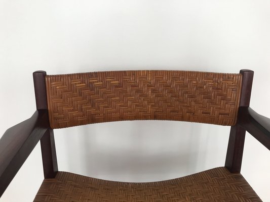 Armchair in Wood & Rattan Hvidt & Orla Mølgaard, Denmark, 1960s-CC-1661612