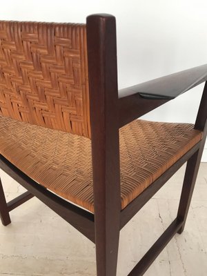 Armchair in Wood & Rattan Hvidt & Orla Mølgaard, Denmark, 1960s-CC-1661612