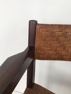 Armchair in Wood & Rattan Hvidt & Orla Mølgaard, Denmark, 1960s-CC-1661612