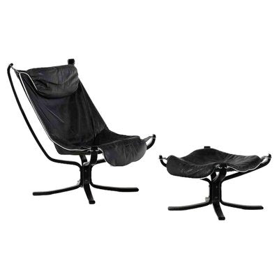 Armchair with Footrest by Sigurd Ressell for Poltrona Frau, 1980, Set of 2-ZCI-2030016