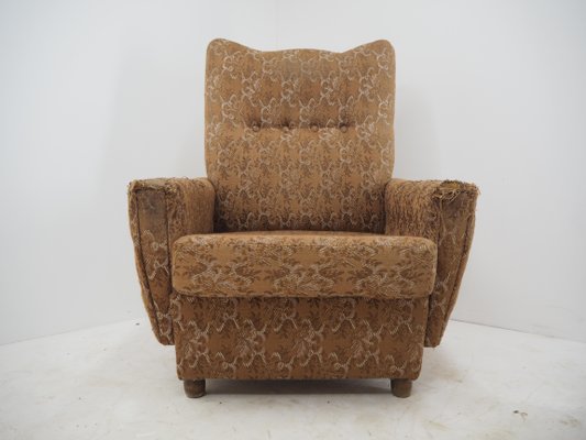 Armchair with Footstool, 1960s, Set of 2-TZ-1033126