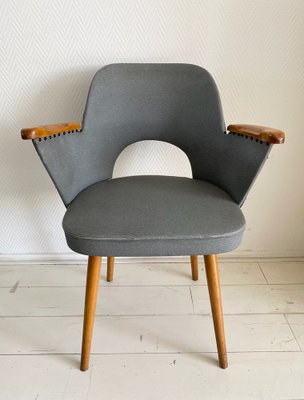 Armchair with Leatherette Upholstery by Oswald Haerdtl for Thonet, 1950s-LL-1293033