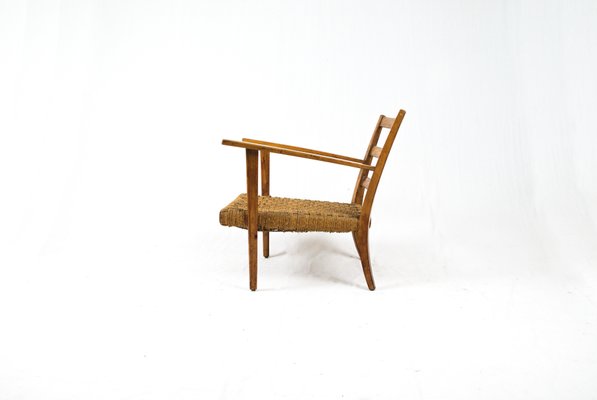 Armchair with Rope Seat in the Style of Gio Ponti-SAV-1080033