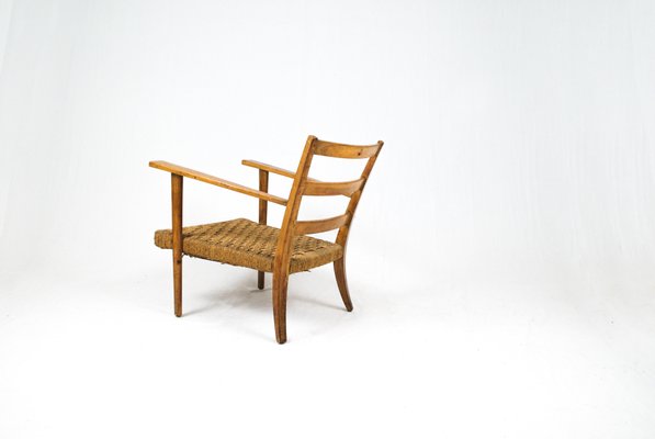 Armchair with Rope Seat in the Style of Gio Ponti-SAV-1080033