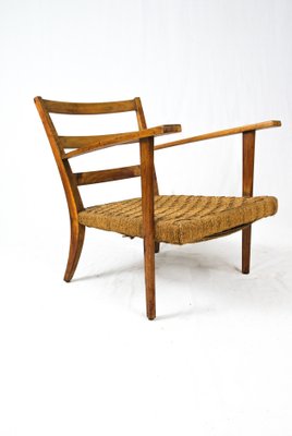 Armchair with Rope Seat in the Style of Gio Ponti-SAV-1080033