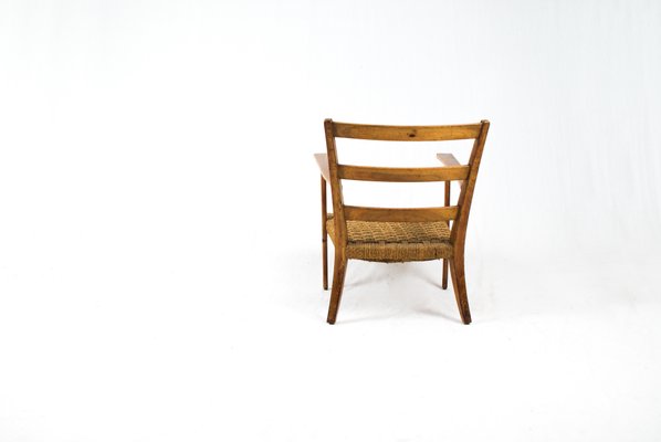 Armchair with Rope Seat in the Style of Gio Ponti-SAV-1080033