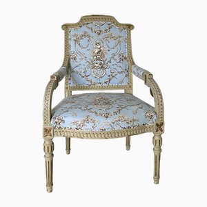 Armchair with Toile de Jouy fabric, 1890s-VAP-1720965