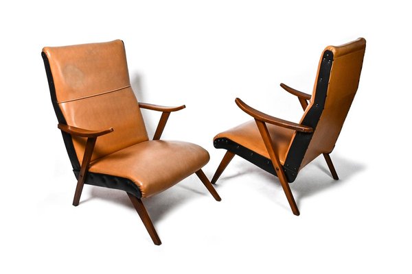 Armchairs, 1960s, Poland, Set of 2-HYJ-829661