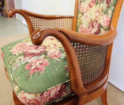 Armchairs and Chippendale Table in Solid Beech, 1950s, Set of 3-RVK-1047660