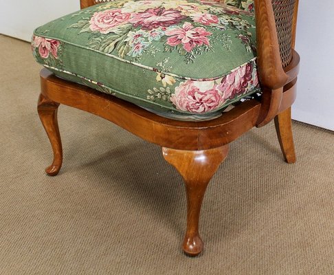 Armchairs and Chippendale Table in Solid Beech, 1950s, Set of 3-RVK-1047660