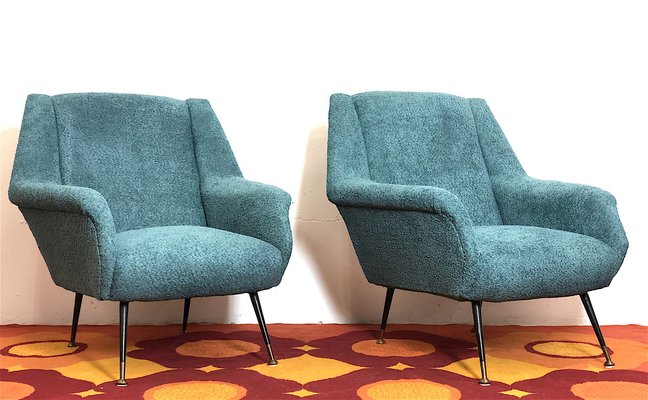 Armchairs attributed to Gigi Radice for Minotti, 1960s, Set of 2-FQG-1756593