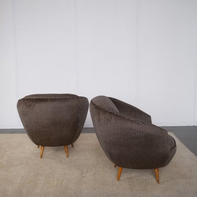 Armchairs attributed to Gio Ponti, 1950s, Set of 2-JQO-1793629