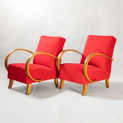 Armchairs attributed to Henry Halabala from Up Závody, 1930s, Set of 2-QMD-1661638