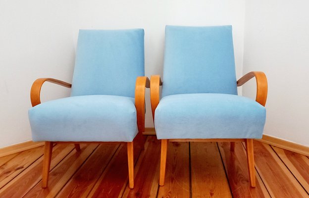 Armchairs attributed to Jaroslav Šmidek for Ton, Czechoslovakia, 1960s, Set of 2-DHD-1401133