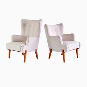 Armchairs by Eva and Nils Koppel for Slagelse Møbelværk, Denmark, 1950s, Set of 2-FMT-1275233