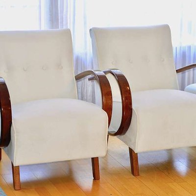 Armchairs by Jindřich Halabala, Set of 2-KGI-968884