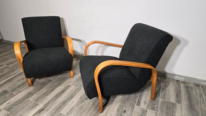 Armchairs by K. Kozelka & A. Kropacek, 1950s, Set of 2-QJA-2034765