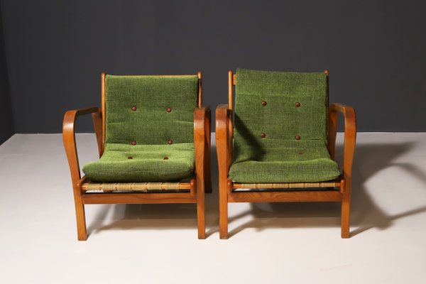 Armchairs by Kropáček and Koželka for Interior Prague, 1940s, Set of 2-HXT-2042074