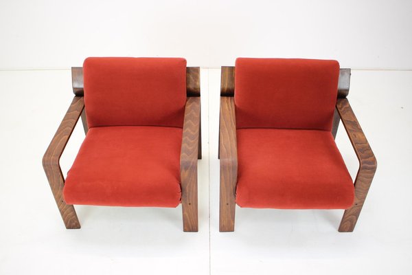 Armchairs by Ludvík Volák for Dřevopodnik Holešov, 1960s, Set of 2-TZ-1098757