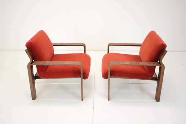 Armchairs by Ludvík Volák for Dřevopodnik Holešov, 1960s, Set of 2-TZ-1098757