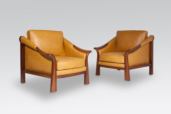 Armchairs by Pierre Chareau, Set of 2-NJJ-955151