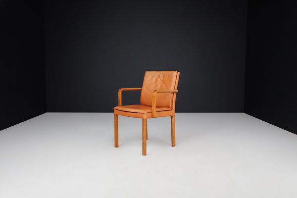 Armchairs in Bentwood and Cognac Leather attributed to Walter Knoll for Walter Knoll / Wilhelm Knoll, Germany, 1970a, Set of 2-TRW-1733717